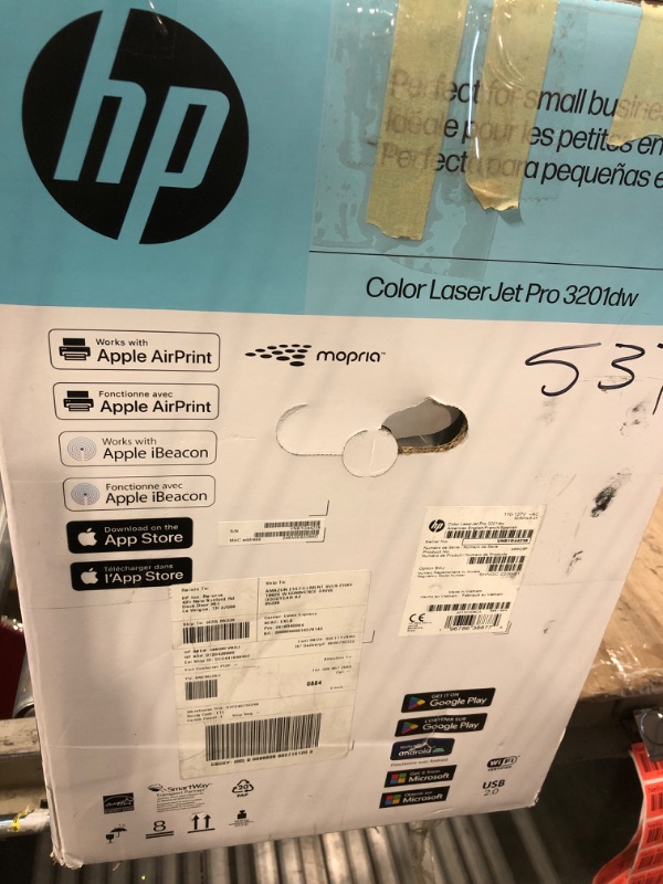 Photo 1 of HP Color Laserjet Pro 3201dw Wireless Color Laser Printer, Office Printer, Duplex, Best-for-Office (499Q9F)