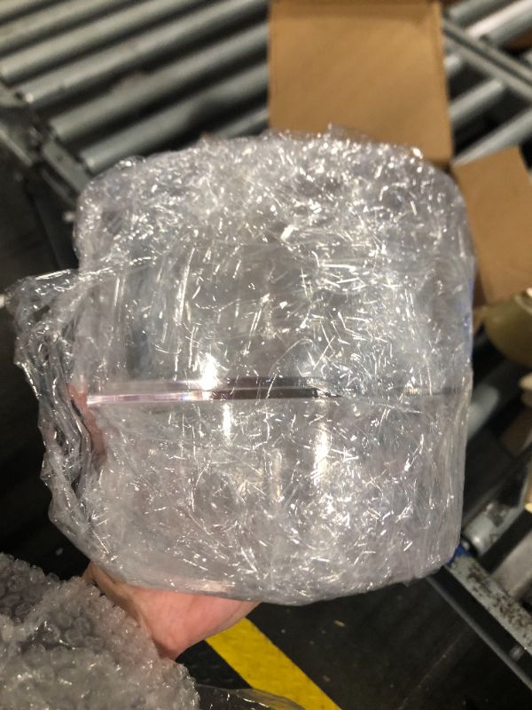 Photo 1 of Jerify 6 Pcs Acrylic Risers Display Stands, 5.91'' 5.12'' 3.54'', Clear Round Nesting Buffet Risers Pedestal Display Shelf with Hollow Bottom for Party Cake Tabletop Jewelry Food Display, 3 Sized