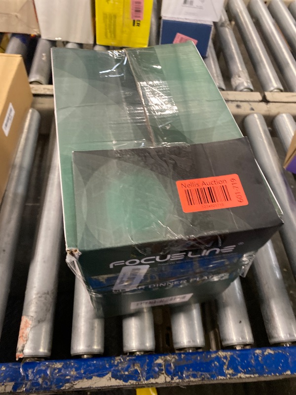 Photo 1 of FOCUSLINE 10 Inch Clear Plastic Plates, 100 Count Disposable Heavy Duty Dinner Plates, Premium Hard Plastic Plates Fancy Disposable Clear Plates for Weddings, Parties