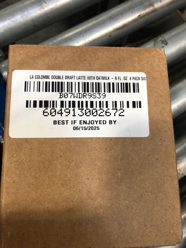 Photo 1 of  EXPIRED NO RETURN La Colombe Double Draft Latte with Oatmilk - 9 Fl. Oz. 4 Pack - 100% Arabica Brazilian Cold Brew Coffee with Nitrous-Infused Oatmilk, Dairy-Free Vegan Latte, 120mg Natural Caffeine
