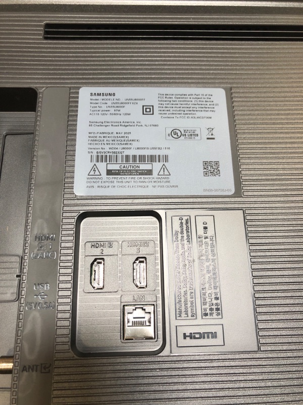 Photo 1 of ** ONLY OARTS BROKEN** Samsung 55-Inch Class Crystal UHD U8000F 4K Smart TV (2025 Model) Endless Free Content, Crystal Processor 4K, MetalStream Design, Knox Security, Alexa Built-in