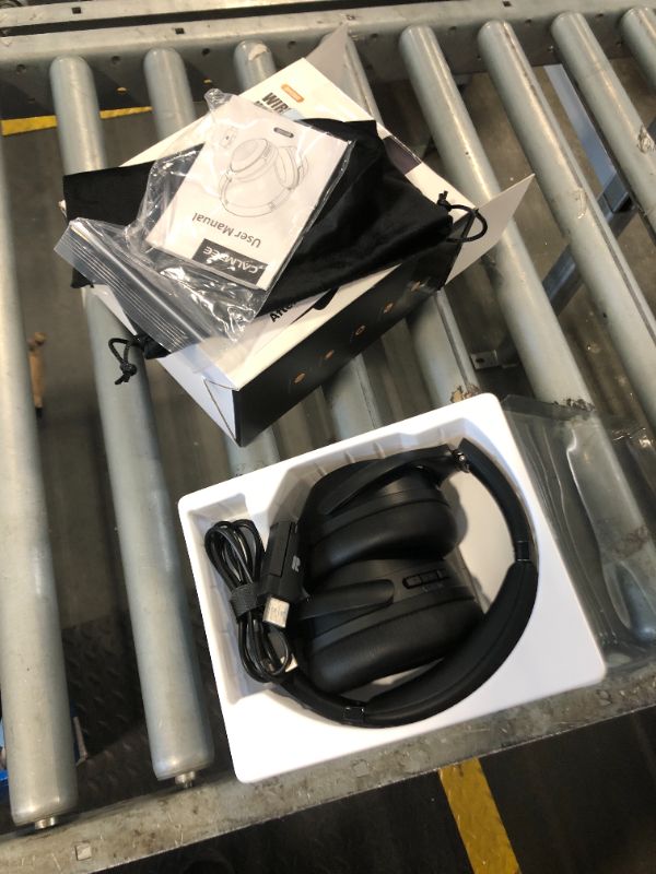 Photo 2 of **USED**
 Calmbee Hybrid Active Noise Cancelling Headphones, Bluetooth 5.4 Headphones Wireless Over Ear with Mic for Clear Calls, Hi-Res Audio, 90H Playtime, Transparency, Deep Bass, Dongle Connect, Custom App