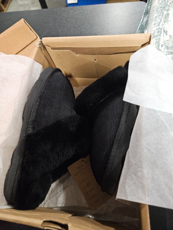 Photo 1 of **USED**
Bearpaw Loki Ii 2 - Women's Sheepskin Slippers Black Corduroy - 7 Medium
