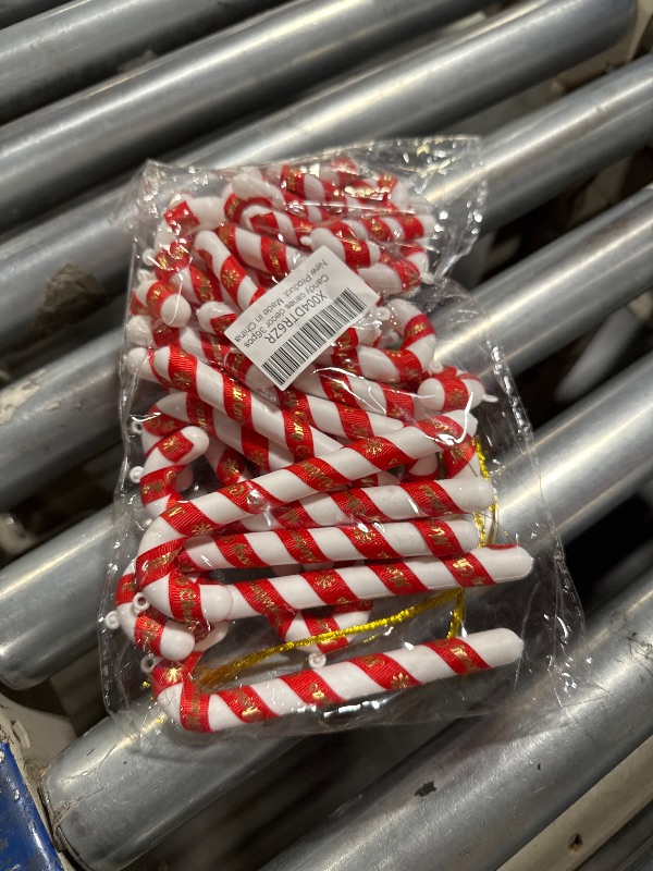 Photo 1 of 36 PCS Candy Cane Christmas Tree Decorations - Candy Cane Hanging Ornaments for Christmas Tree Decor Crafts Party Supplies