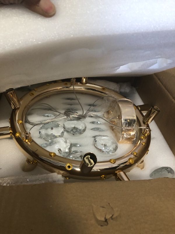 Photo 1 of XIAOQIWU 23.6" Modern Crystal Chandelier Gold Crystal Chandeliers 3-Tier Luxury Crystal Pendant Light 12-Light Ceiling Pendant Lighting for Dinning Room Living Room Foyer