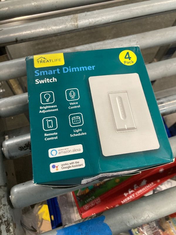 Photo 1 of TREATLIFE Smart Dimmer Switch 4 Pack, Smart Switch Works with Alexa and Google Home, 2.4GHz WiFi Dimmer Light Switch for LED, CFL, Incandescent Bulbs, Neutral Wire Required, Single Pole