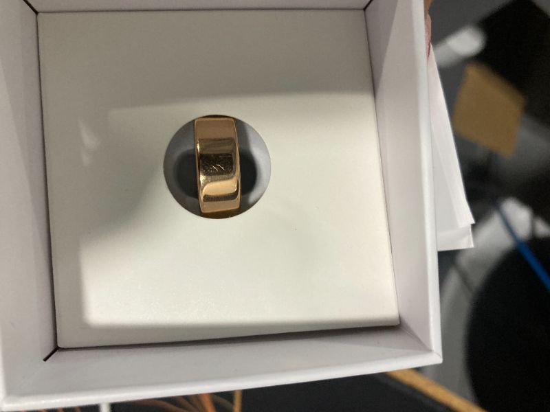 Photo 1 of HitTopss Smart Ring, Fitness Tracking Smart Ring with Calories/Heart Rate/Blood Oxygen/Sleep Monitoring, IP68 Waterproof, No APP Subscription, Compatible with iOS/Android (Gold,10#)