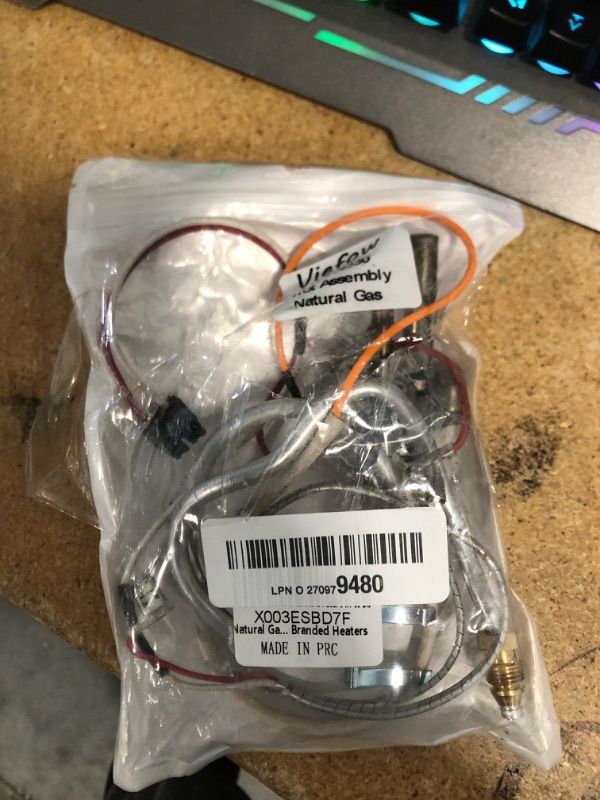 Photo 2 of 100112330 9007876 9007877 Water Heater Pilot Assembly Replace Nat Gas Thermopile Assembly, Compatible with 300 301 Series Whirlpool Water Heater Parts & A.O.Smith, American, State, Kenmore, Reliance