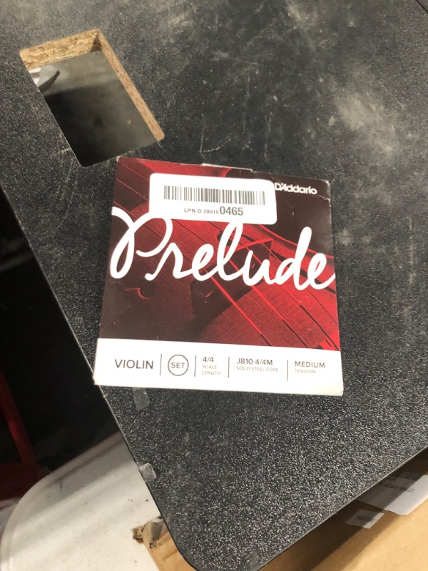Photo 1 of   D'Addario Prelude Violin String Set, 4/4 Scale, Medium Tension – J810 4/4M - Solid Steel Core, Warm Tone, Economical and Durable – Educator’s Choice for Student Strings – 1 Set