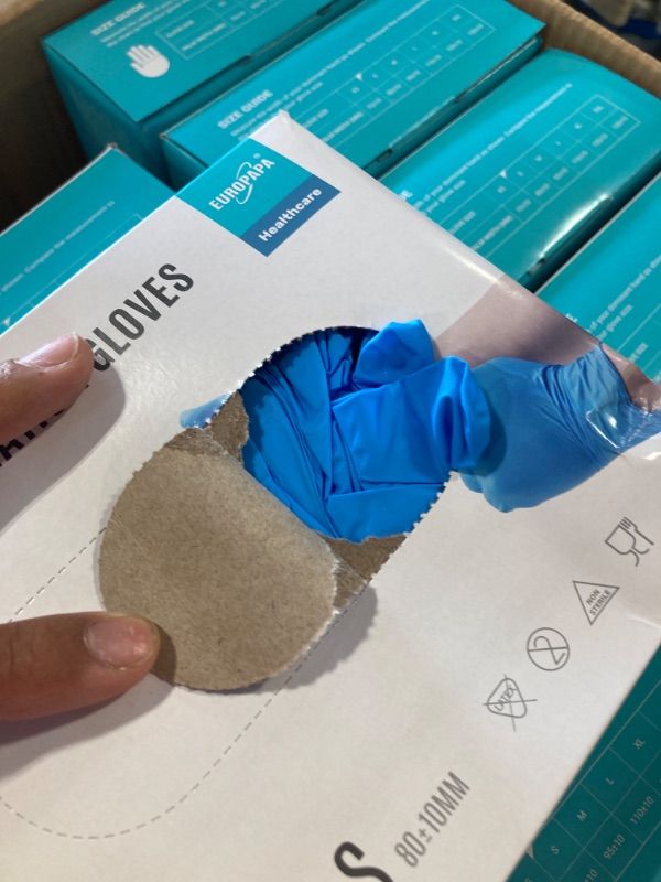 Photo 1 of 1000 Pack Nitrile Examination Gloves S