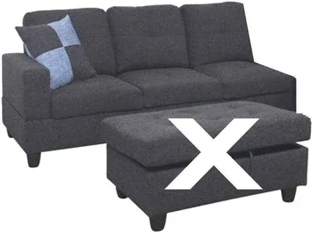 Photo 1 of **SIMILAR ITEMS**Lifestyle Furniture Right-facing (left Arm) Sofa, Cloud BLUE (sofa