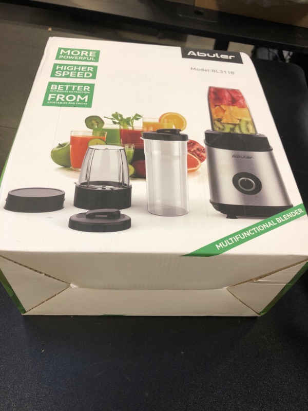 Photo 2 of 1200W Smoothie Blender, Abuler Personal Blender for Shakes and Smoothies, 13 Pieces with 22OZ To-Go Cup Portable Blender and Grinder Combo with 2 Speed Control, Smoothie Maker, BPA Free