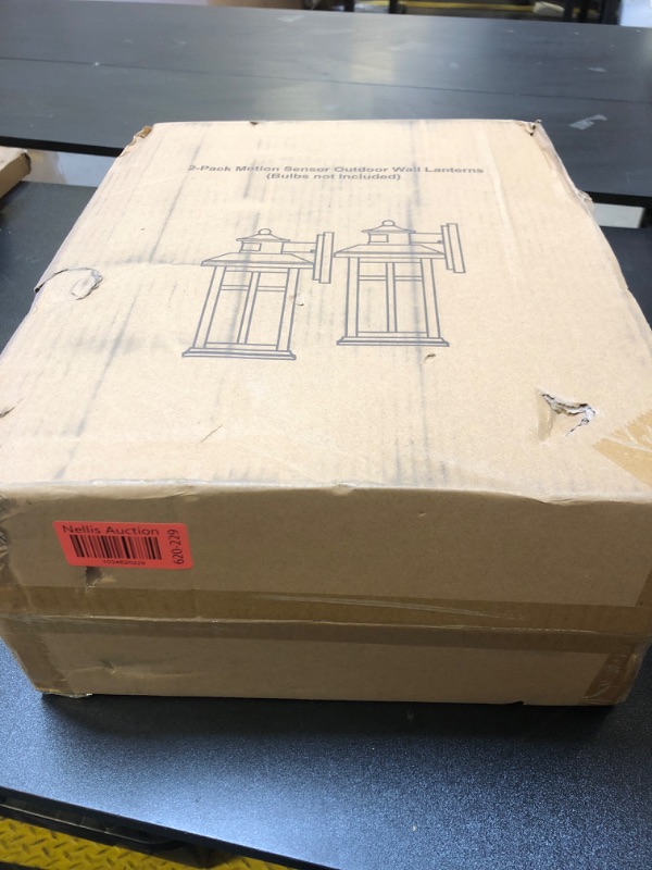 Photo 1 of Motion Sensor Outdoor Wall Lights 2 Packs- Updated Dusk to Dawn Outdoor Lighting, Exterior Light Fixtures with E26 Sockets & Tempered Glass, Wall Mounted Black Waterproof Outdoor Lights for House