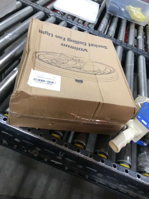 Photo 1 of VOLISUN Socket Fan Light with Remote, Socket Ceiling Fan with Dimmable Led Light, 3 Colors 3000K-6500K, Screw in Small Ceiling Fan for Bedroom, Kitchen, Living Room, Garage