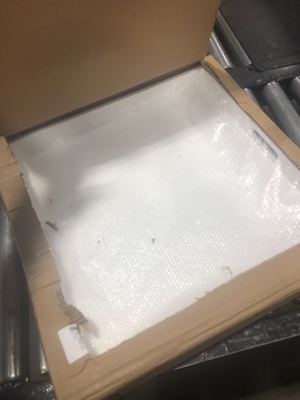 Photo 1 of Hanobe Square Large Ottoman Tray: Modern Extra Large White Serving Decorative Trays with Cutout Handles for Living Room Coffee Table Home, 20"