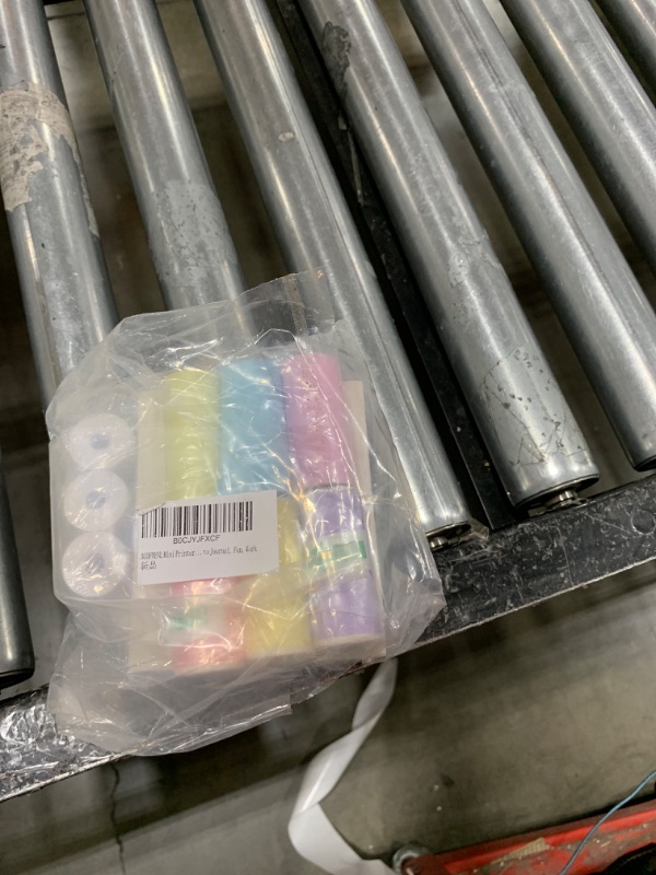 Photo 1 of ACOFWENL Mini Printer Inkless Sticker Printer Pocket Mini Thermal Printer Sticker Maker Machine with 8 Rolls Continuous Paper for Photo Journal, Fun, Work