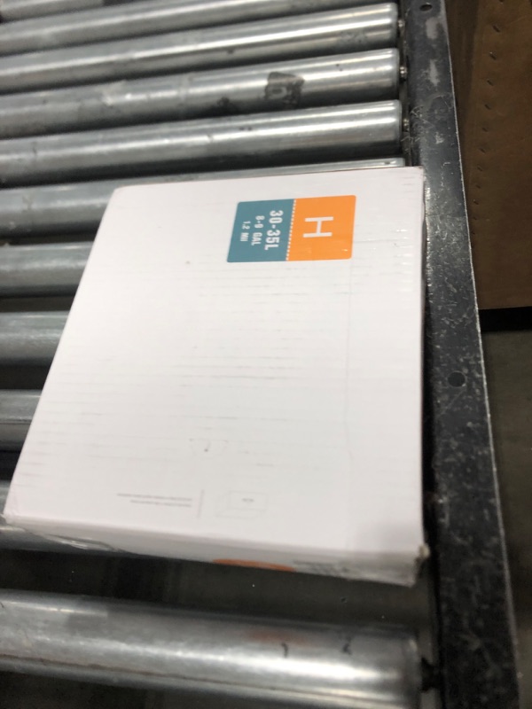 Photo 1 of DisplayForever Code H Drawstring Trash Bags Compatible with simplehuman Code H | 8-9 Gallon 30-35 Liter | 100 Count | 1.2 Mil | Heavy Duty White Custom Fit Garbage Liners (Pack of 1)