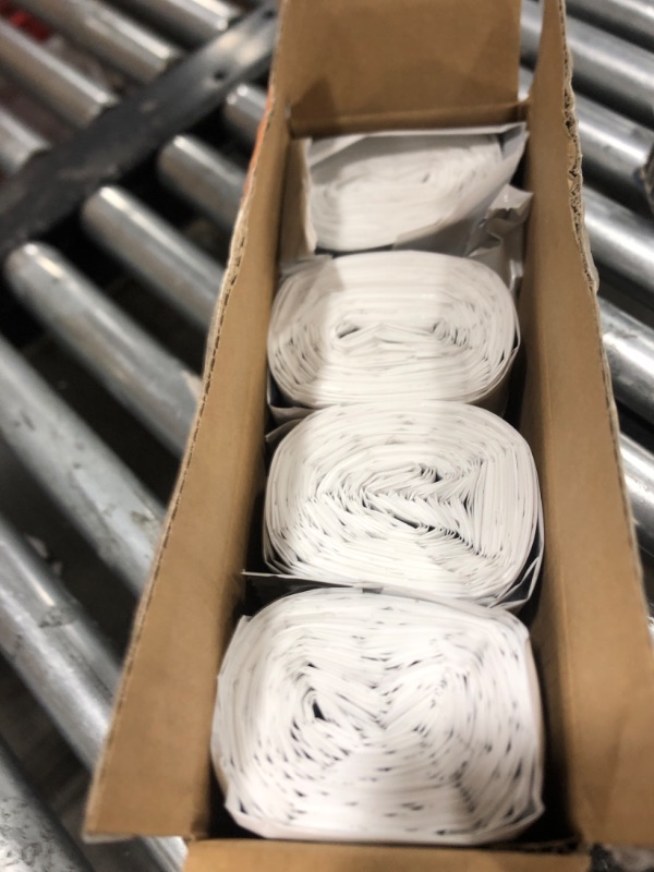 Photo 1 of DisplayForever Code H Drawstring Trash Bags Compatible with simplehuman Code H | 8-9 Gallon 30-35 Liter | 100 Count | 1.2 Mil | Heavy Duty White Custom Fit Garbage Liners (Pack of 1)