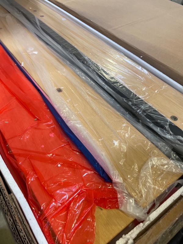 Photo 1 of coucheta 12.4 Inch Solid Wood Full Bed Frame with Natural Rattan Headboard, Platform Full Size Bed Frame with LED Lights, Mattress Foundation, Noise-Free, No Box Spring Needed, Easy Assembly