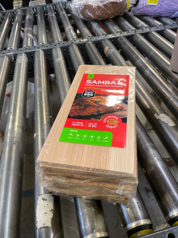 Photo 2 of 12 Pk Cedar Planks for Grilling Salmon, Meat Fish and Veggies. Adding Extra Smoke and Flavor, Soaking Fast, Cedar Grilling Planks For Clearance(11"X5.75", Natural Cedar Wood)