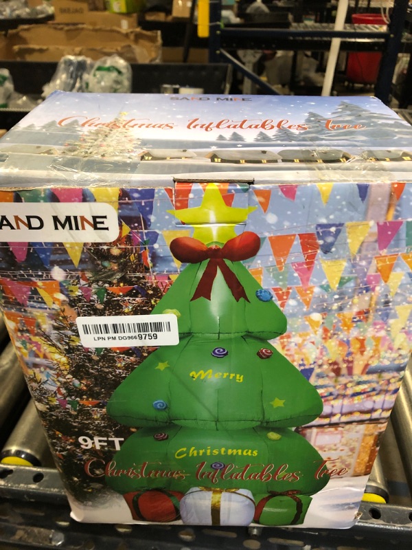 Photo 1 of SAND MINE 9ft Christmas Inflatables Tree, Christmas Inflatables Blow Up Yard Decoration, Blow Up Christmas Tree with Giftbox for Indoor Outdoor Yard Garden Christmas Decoration