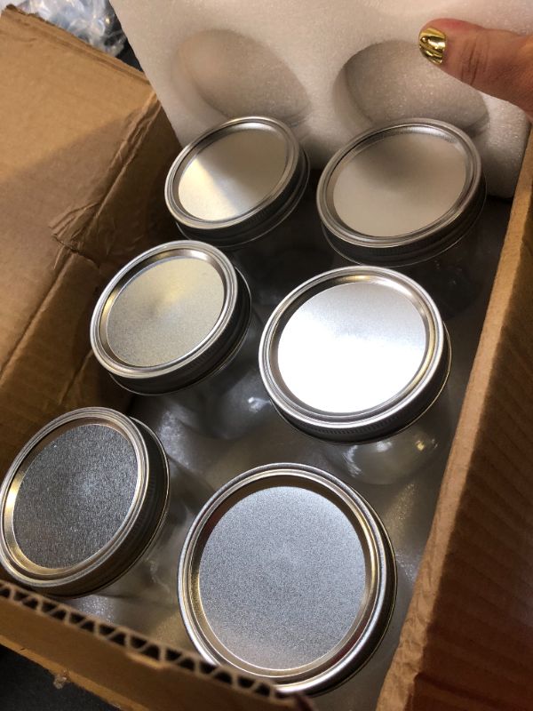 Photo 2 of [ 6 Pack] 16 oz. Wide-Mouth Glass Mason Jars with Metal Airtight Lids and Bands for 1 Pint Canning, Preserving, & Meal Prep