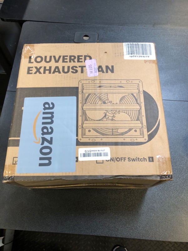 Photo 1 of HG Power Upgraded 10 Inch Shutter Exhaust Fan with Speed Controller, 647CFM High-Speed Vent Fan with Mesh Screen, 1400RPM Wall Mounted Attic Fan for Shed, Garage, Greenhouse Ventilation, Black