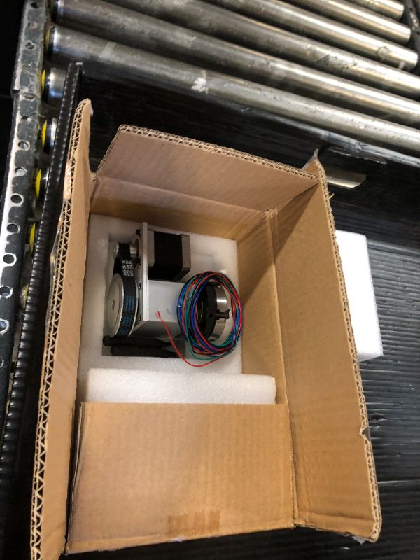 Photo 1 of CNC Milling Machine Rotational Axis CNC Router Rotary Table Rotary a axis 4th Axis 65mm 3 Jaw Chuck Dividing Head w/ Nema17 stepper motor w/ 54mm Tailstock Reducing ratio 4:1 for CNC Engraving Machine