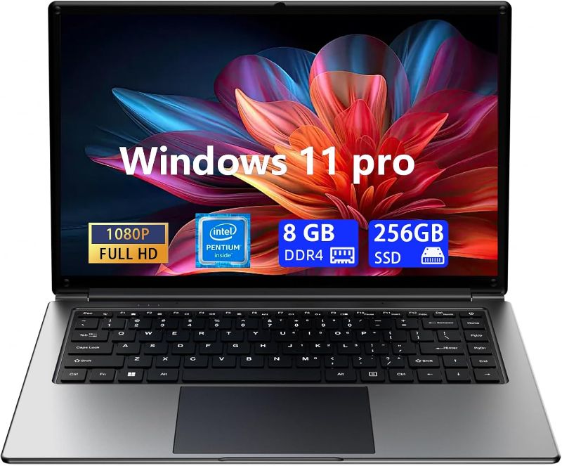 Photo 1 of 16 inch Laptop Computer,Quad-Core Up to 2.64 GHz,8GB 256GB Memory,Win11 Laptop Computers with HD IPS,Slim and Lightweight Notebook,Work and Students laptops,Gray,WPS
