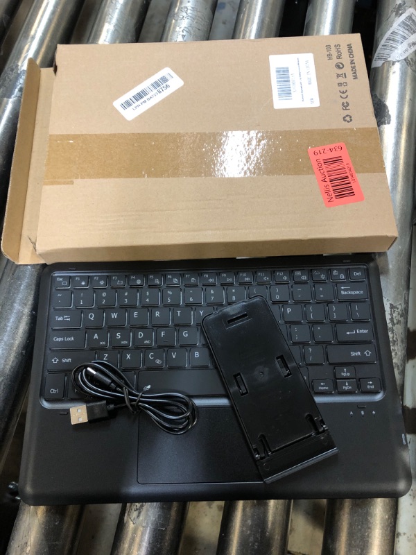 Photo 1 of Portable Wireless Bluetooth Keyboard with Multi-Touch Touchpad, Ultra Slim 11 Colors Backlit Rechargeable Wireless Tablet Keyboard for iOS iPad Pro/iPad Air/Mini/Samsung Galaxy/Android/Windows