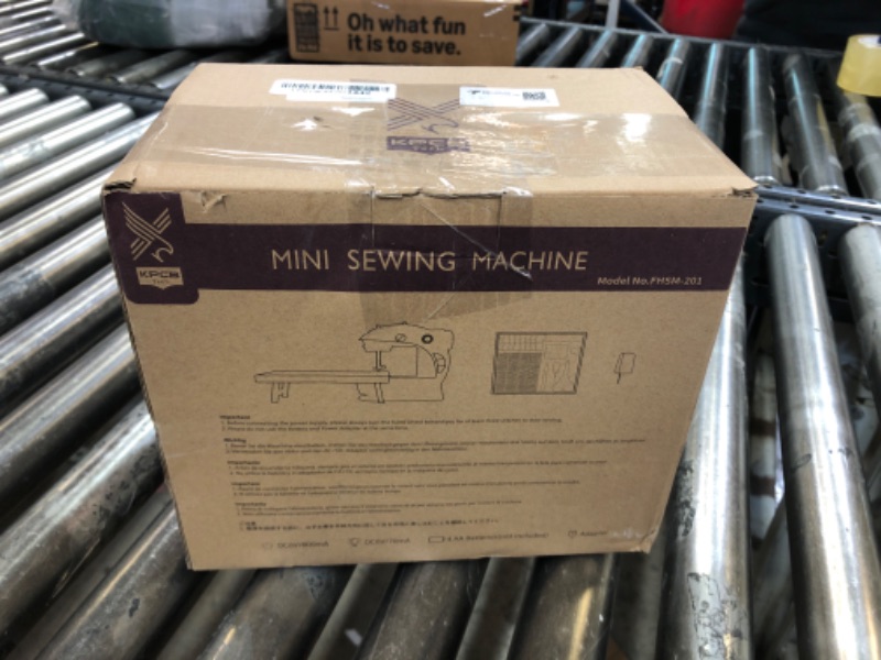 Photo 1 of KPCB Tech Sewing Machine for Beginners [Full Set] with Finger Guard and Fabric Bundles - Mini Sewing Machine with Sewing Kits, Foot Pedal, US Adapter and Extension Table