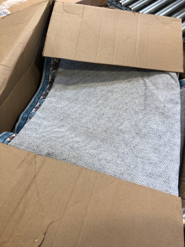 Photo 1 of Lahome Washable Rugs 8x10 Blue Living Room Rugs 8x10,Soft Vintage Rug for Bedroom,Dining Room Rug,Mandala Oriental Soft Non-Slip Indoor Carpet for Classroom Home Office(8'x10',Blue)