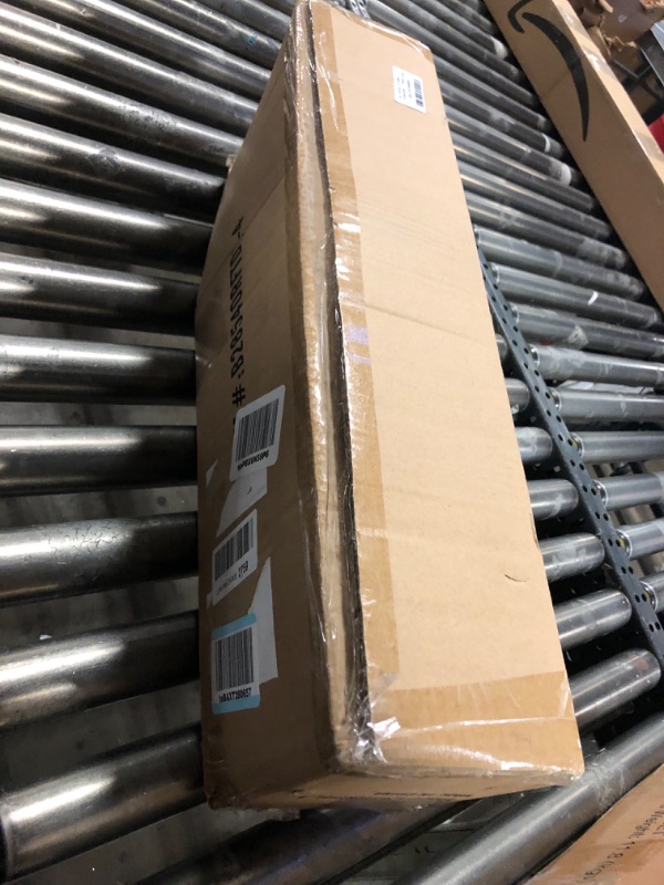 Photo 1 of 4ft Snow Flocked Christmas Tree Pre-Lit with Warm Lights, White Frosted Pencil Noble Fir, Lighted Slim Artificial Xmas Tree Metal Stand, Premium Holiday Decoration UL Listed