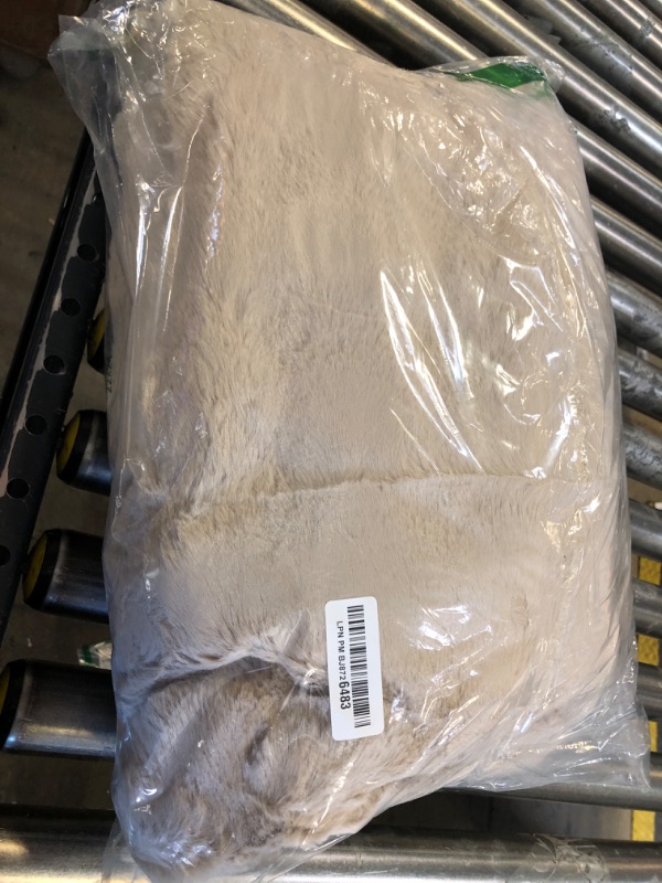 Photo 1 of Bedsure Faux Fur Blanket, Light Brown Soft and Fluffy Blanket, Fuzzy Cozy Plush Bubble Blanket for Couch, Sofa and Bed, Thick and Warm Blanket, Luxury Throw Blanket 50x70 inches