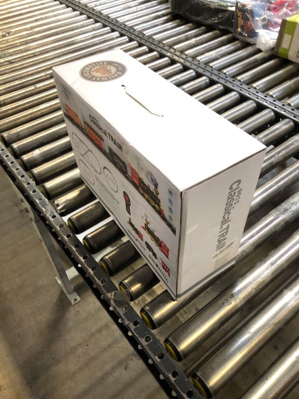 Photo 1 of Hot Bee Train Set, Remote Control Train Toys with Luxury Tracks, Christmas Train Sets for Around the Tree,Toy Train with Smokes, Lights & Sound,Model Train Set for 3 4 5 6 7+ Years Old Boys Gifts Kids