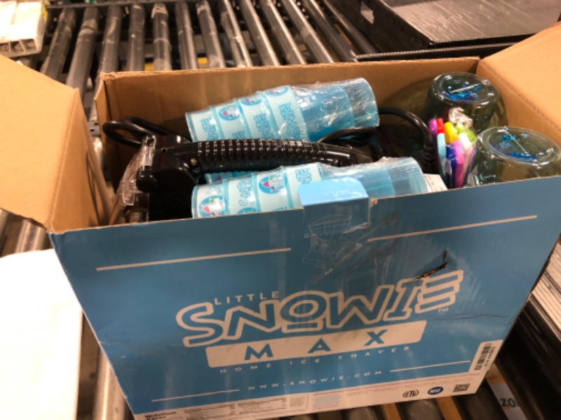 Photo 2 of SNOWIE - Little Snowie Max Snow Cone Machine - Premium Shaved Ice Maker, with Powder Sticks Syrup Mix, 6-Stick Kit, Black