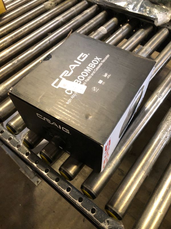 Photo 1 of Craig Portable Top-Loading CD Boombox with AM/FM Stereo Radio and Cassette Player/Recorder in Black | Cassette Player/Recorder | LED Display (Black)