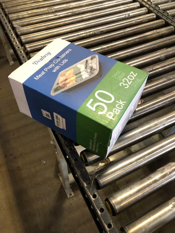 Photo 1 of Dealusy 50 Pack (100-Piece) 32 oz Meal Prep Containers Reusable with Lids, Sturdy Leakproof & Food Safe, Microwave, Freezer, Dishwasher Safe Food Prep Containers, To Go Take Out Plastic Food Storage