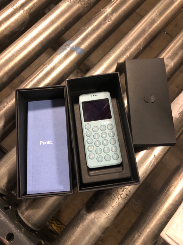 Photo 1 of Punkt. MP02 4G LTE Minimalist Mobile Phone - Unlocked Cell Phone with Nano-SIM, Wi-Fi Hotspot, 2GB RAM+16GB Storage, Bluetooth, Digital Security, Multiband - Light Blue