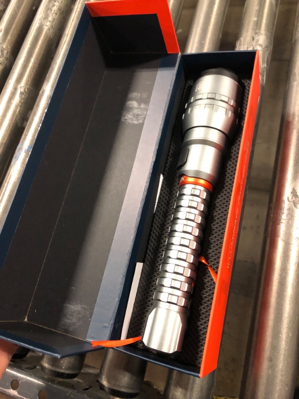 Photo 1 of NEBO 12000 Rechargeable Flashlight with 2x Zoom, 5 Light Modes, Waterproof (IP67), and Power Bank, Bright Flashlight for Everday Carry, Hunting, Camping