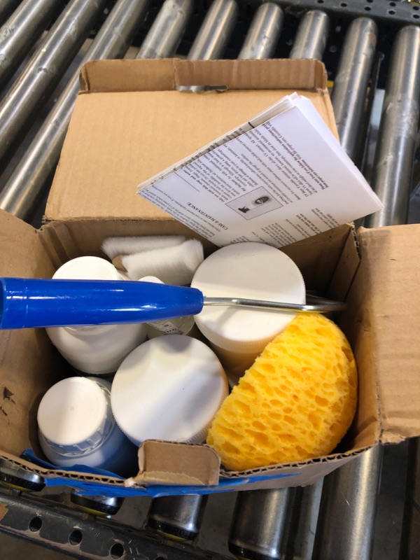 Photo 1 of cocomfix Granite Countertop Paint Kit. Epoxy Counter Top Refinishing Kit for Kitchen Bathroom. 25X Thick Bright Gloss Countertop Coating. (Galaxy Black)