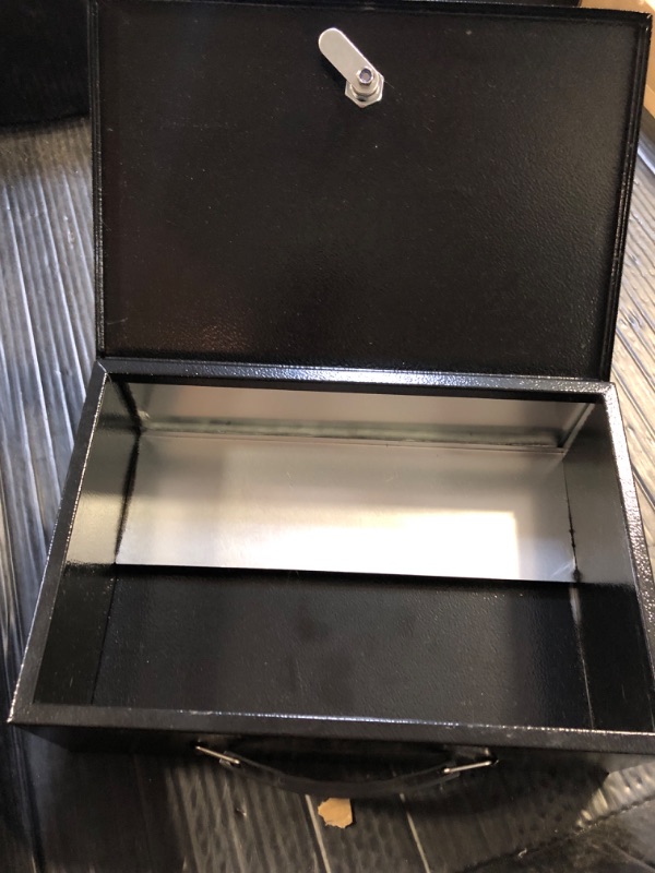 Photo 1 of xydled Fire Resistant Safe Fire Safe Box with Key Lock for Home Office Security Storage for Valuables Documents,12.8 x 8.5 x 4.5 Inch,Black