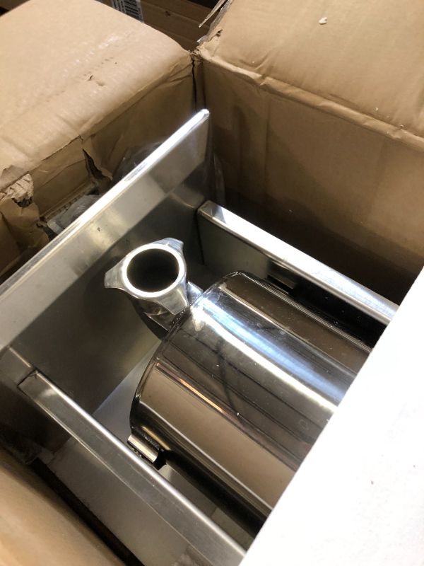 Photo 2 of **SOLD FOR PARTS**
VEVOR Electric Sausage Stuffer, 12 L / 25 LBS Vertical Meat Stuffer, 200W Motor, Stepless Speed Control and Foot Pedal, Made of Food-grade 304 Stainless Steel, 5 Stuffing Tubes for Home, Commercial