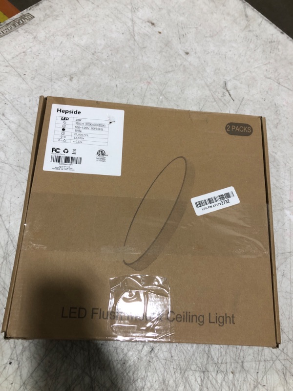 Photo 3 of 2PACK Flush Mount LED Ceiling Light Fixture Black