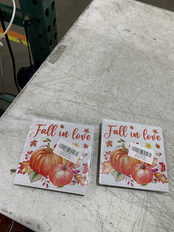 Photo 1 of " fall in love " 2 pack signs 