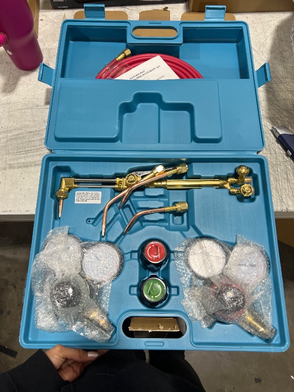 AWLOLWA Upgraded Oxygen & Acetylene Gas Cutting Torch and Welding Kit ...