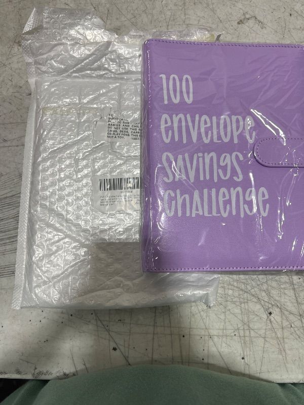 Photo 2 of 100 Envelope Challenge Binder, Savings Challenges Sheets?Easy and Fun Way to Save $5,050, Budget Binder with Cash Envelopes, Savings Challenges Binder, Budget Planner Book for Budgeting (Lilac)