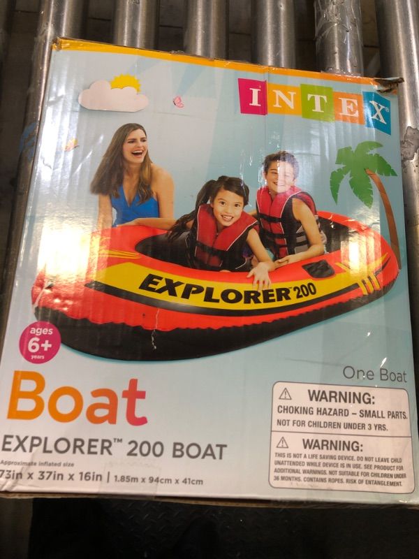 Photo 2 of Intex Explorer 200 Inflatable 2 Person Capacity Pool & Lake Fishing Raft Boat