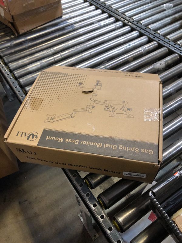 Photo 1 of WALI Monitor Laptop Mount Stand, Laptop Gas Spring Arm Mount, Laptop Tray up to 15.6 inch, Monitor up to 32 inch, 17.6lbs (GSDM002LPW), White