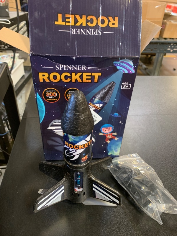 Photo 1 of Rocket Launcher for Kids, Self Launching Motorized Air Rocket Toy, Outdoor Toys for Ages 8-12, Model Rockets with Parachute Safely Land, Spaceship Launch up to 200 ft Birthday Gifts for Boys